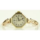 A lady's 9ct gold cased Vintage Rolex wristwatch,
