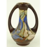 A Belgian Art Nouveau 2-handled vase, by C M Berge