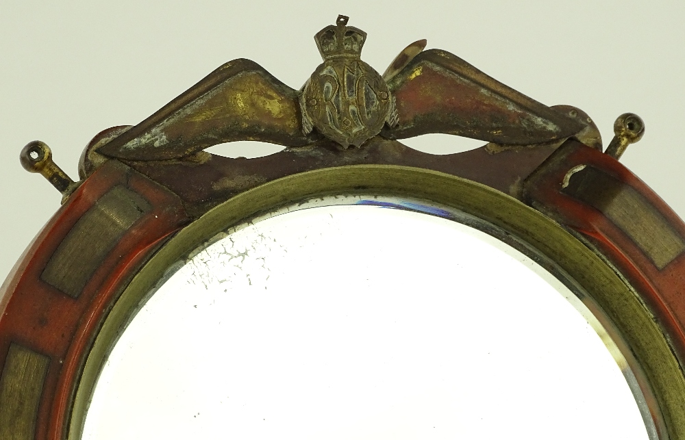 A First War period brass and mahogany framed toile - Image 2 of 3