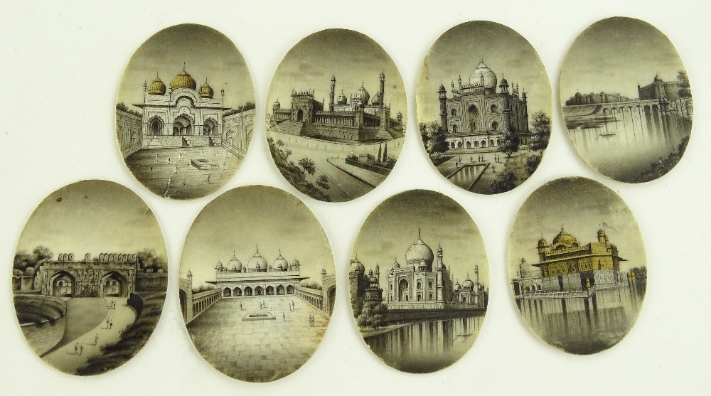 A set of 8 19th century Indian miniature watercolo