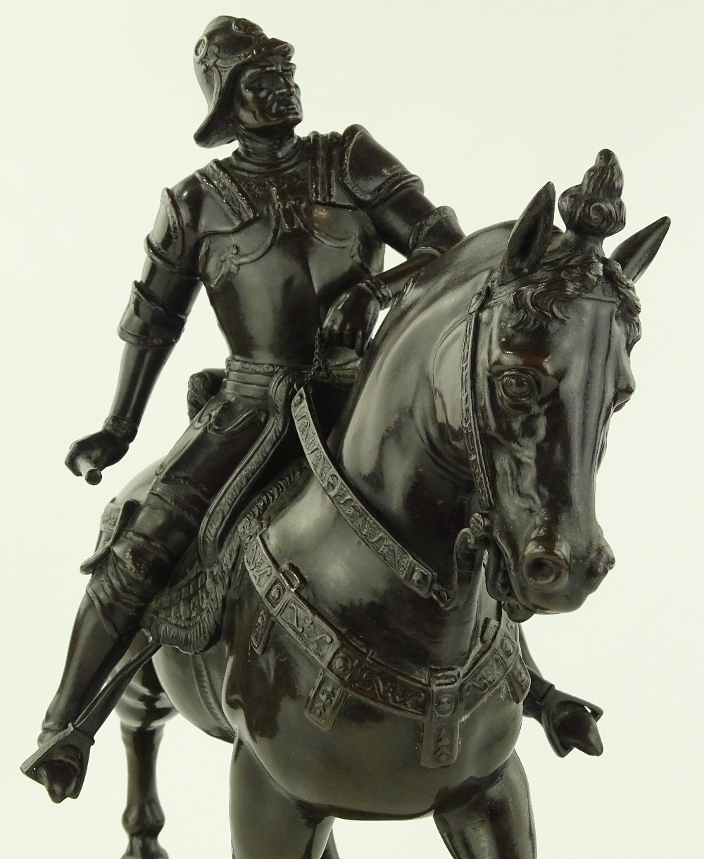 Bronze of galloping equestrian - Image 3 of 3