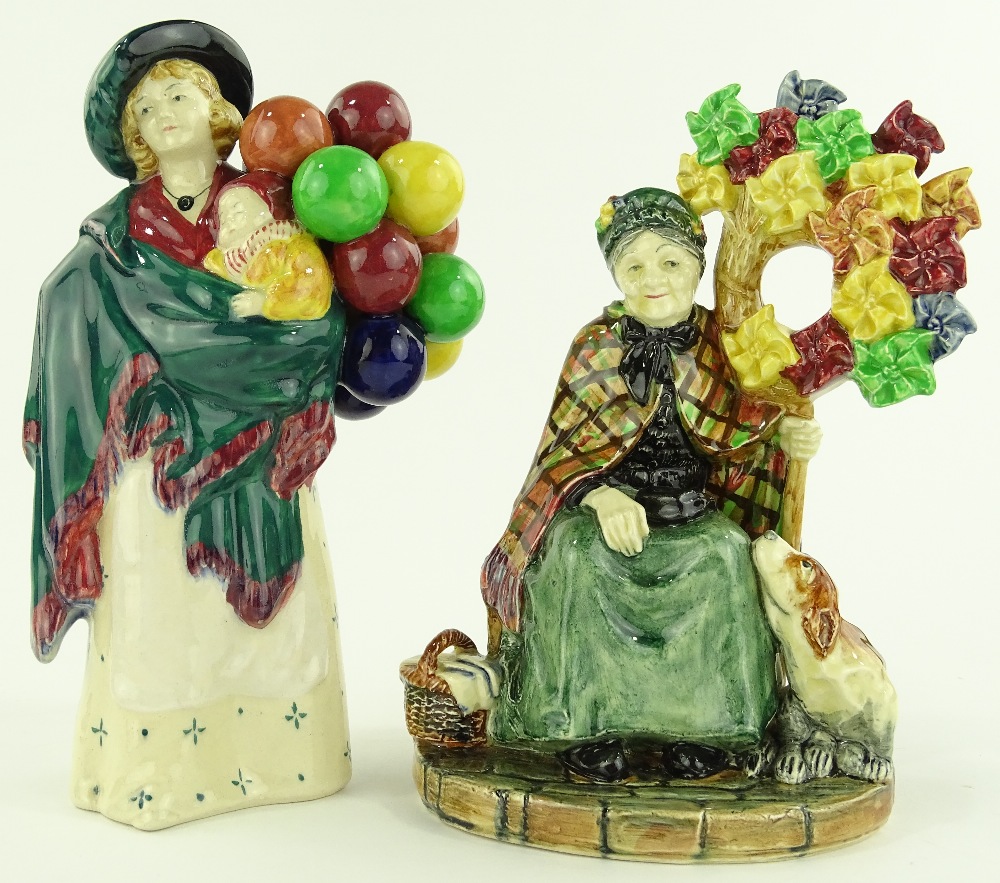 Doulton Balloon Seller HN 583 and Doulton The Wind