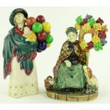 Doulton Balloon Seller HN 583 and Doulton The Wind