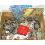 A boxful of Commonwealth and Foreign coins includi