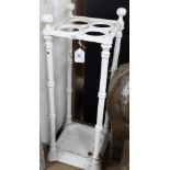 A Victorian painted cast-iron umbrella stand.