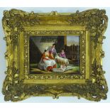 Pair of 19th century Berlin porcelain plaques, det