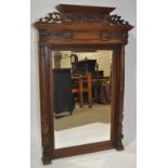 A 19th century French carved walnut framed over ma