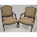 A pair of 19th century French carved and stained b