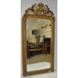 A large Victorian carved giltwood and gesso framed