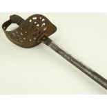 A Victorian Army Officer's sword, etched blade by