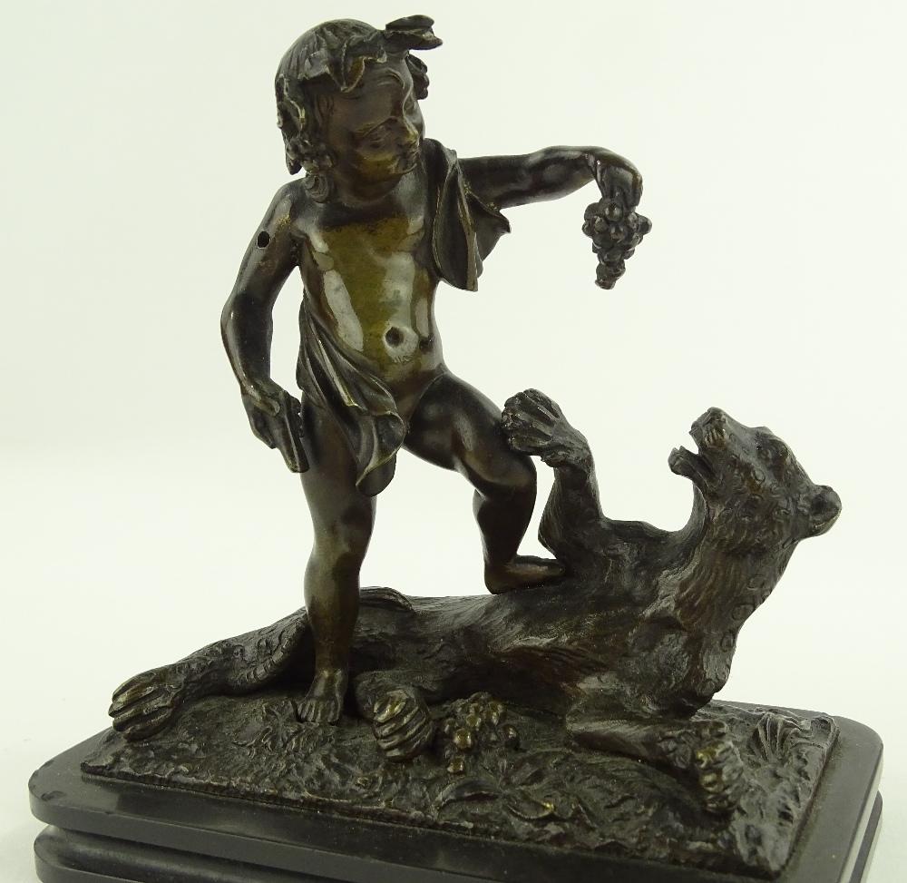 A 19th century patinated bronze sculpture, Bacchus - Image 3 of 3