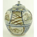 A Studio Pottery jar and cover by Stephen Barkwort