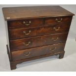 A George III mahogany chest of 2 long and 2 short