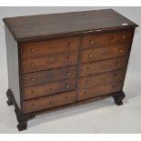 An Edwardian mahogany collector's chest of 10 shor