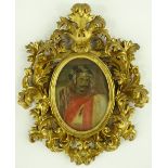 A 19th century carved giltwood Florentine frame, c