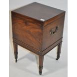 A Regency rectangular mahogany wine cellarette, br