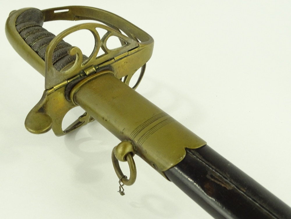 A Victorian Army Officer's sword, engraved blued a - Image 4 of 11