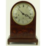 A mahogany domed top mantel clock, early 20th cent