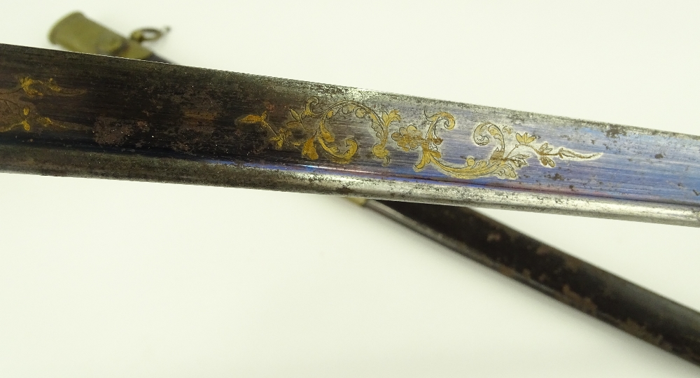 A Victorian Army Officer's sword, engraved blued a - Image 3 of 11