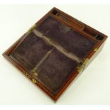 A Victorian brass bound mahogany writing slope wit