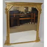 A 19th century giltwood and gesso framed over mant