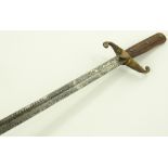 A 19th century German Officer's dirk, etched blade