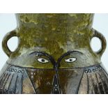 A mid 20th century Studio pottery vase, incised an