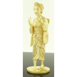 A Japanese Meiji period sectional ivory figure, wo