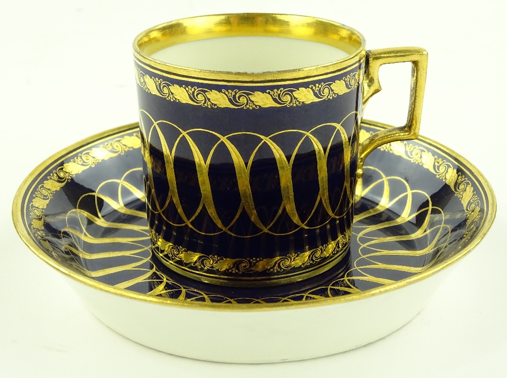 A 19th century Vienna porcelain Cabinet cup and sa