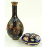 A Chinese Cloisonne enamelled narrow necked vase,