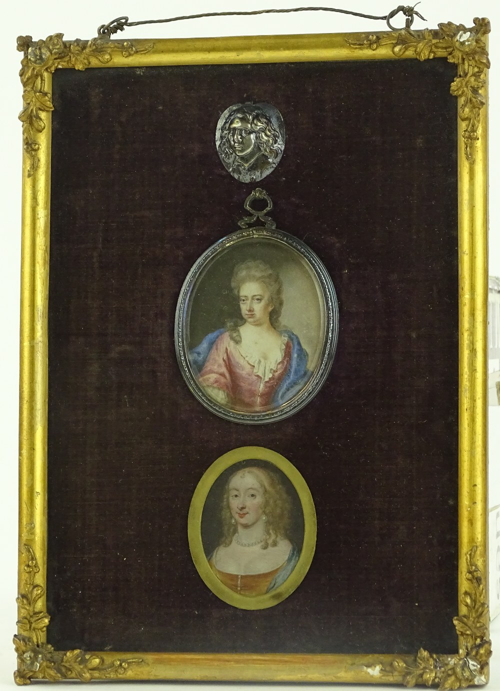 An 18th century miniature watercolour portrait of