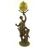 A 19th century bronze patinated spelter sculpture,