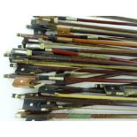 A quantity of violin and cello bows (approx. 25).