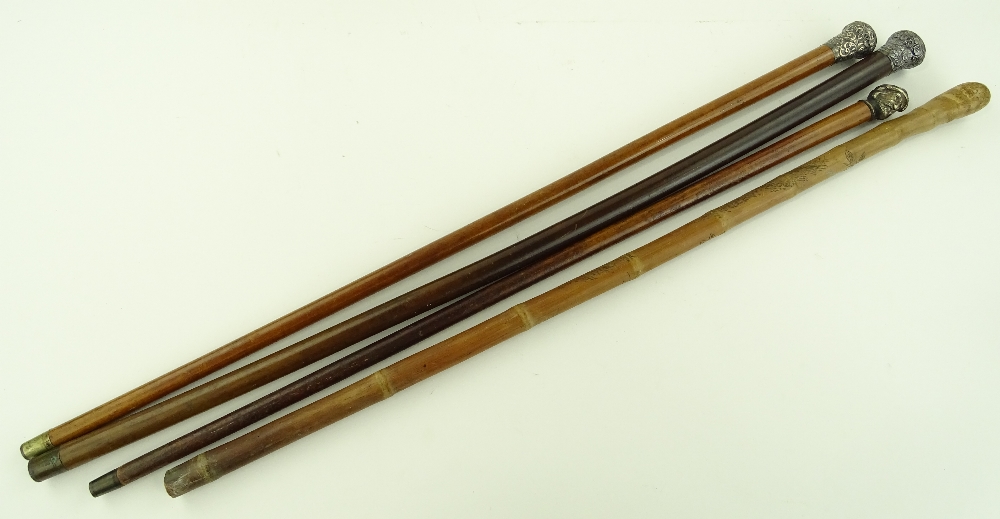 A group of walking sticks, comprising 2 embossed s - Image 2 of 3