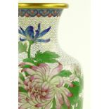 An Oriental Cloisonne enamelled vase bearing Jingf