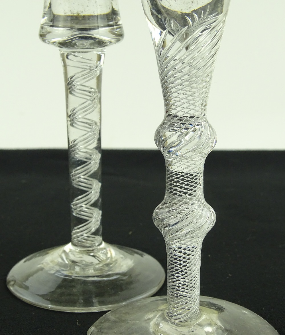 2 - 18th century cordial glasses with air twist st - Image 2 of 3