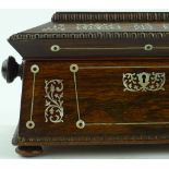 A William IV rosewood and mother of pearl marquetr