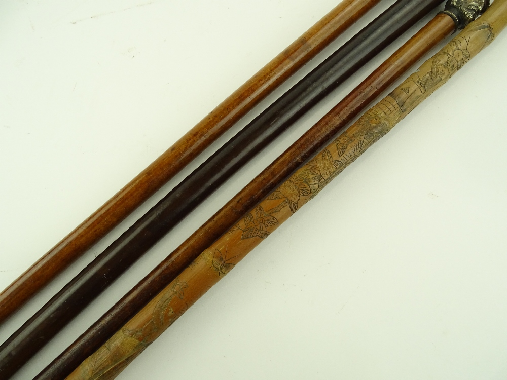 A group of walking sticks, comprising 2 embossed s - Image 3 of 3