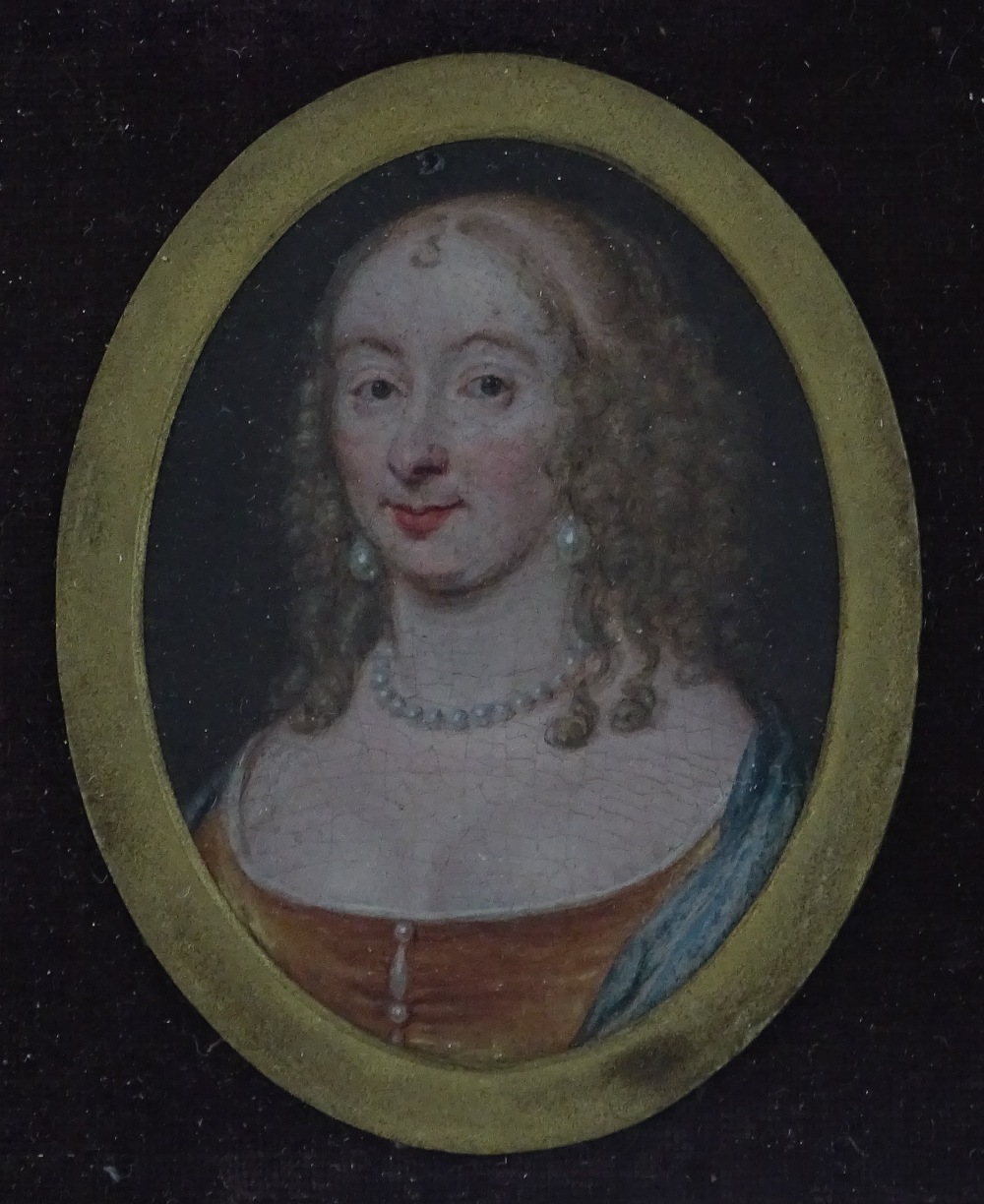 An 18th century miniature watercolour portrait of - Image 3 of 10