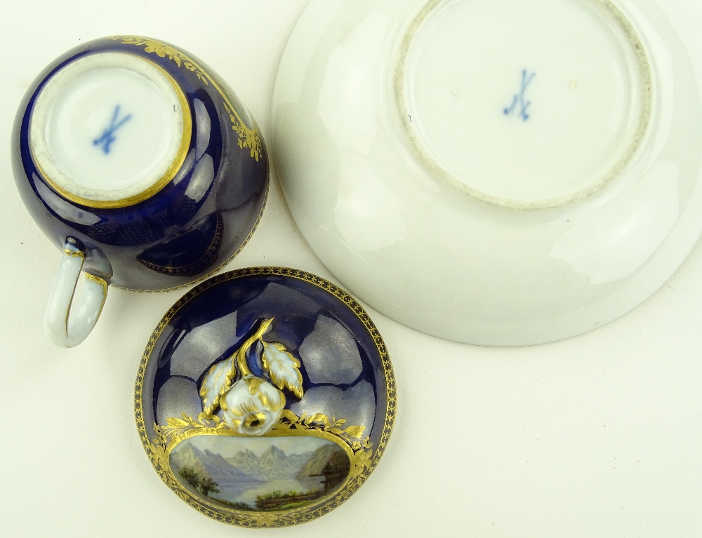 A 19th century Meissen porcelain Cabinet cup, cove - Image 3 of 12