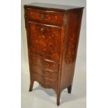 A 19th century French Kingwood and marquetry inlai