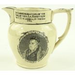 A 19th century American jug, transfer printed deco