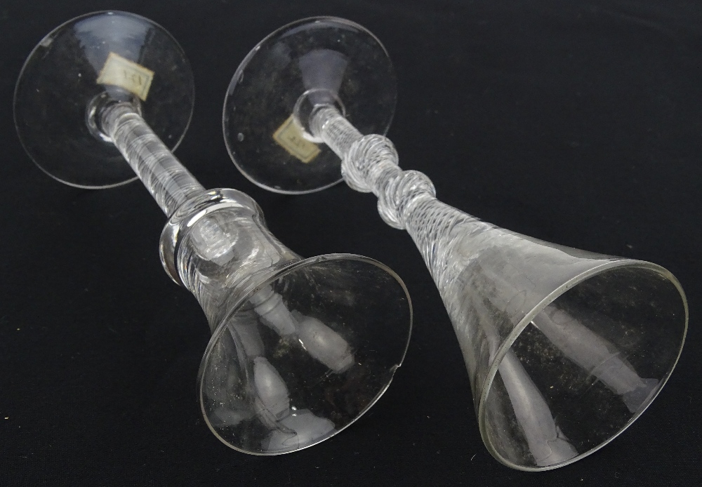 2 - 18th century cordial glasses with air twist st - Image 3 of 3