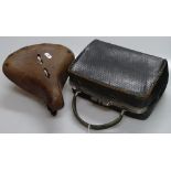 A small leather doctor's bag, a Brooks Vintage lea