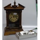 A 19th century regulator mantel clock and various
