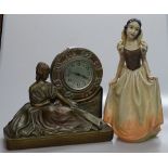 A Disney painted plaster figure of Snow White circ