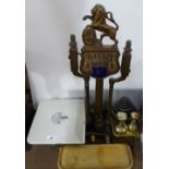 A set of Victorian brass-mounted grocer's balance
