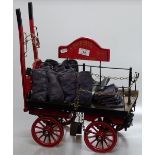 A scratch-built wooden model coal wagon, length ex