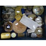 Box containing collection of Vintage marbles, boxe