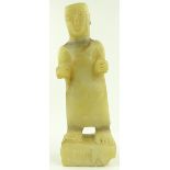 An Indian / Arabian carved alabaster standing figu